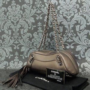 SALE! CHANEL BRONZE METALLIC CHAIN SHOULDER BAG!!!